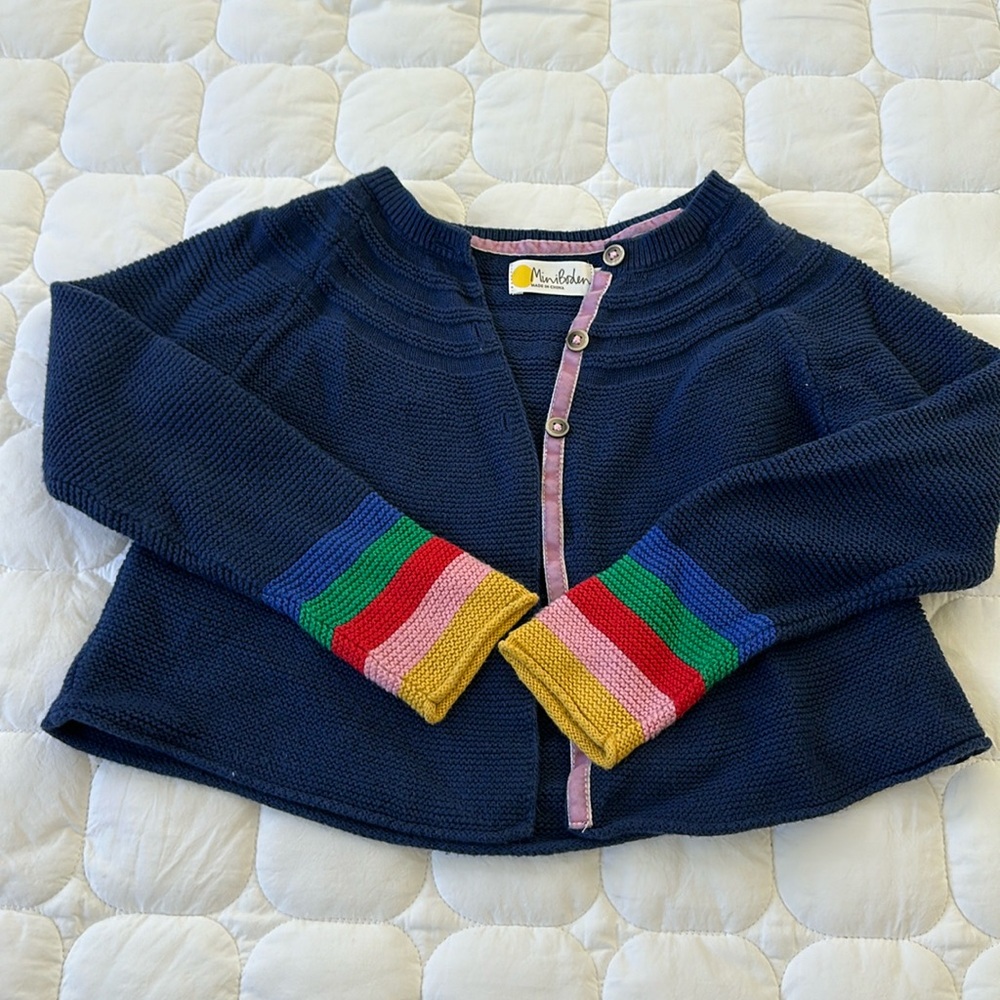 MiniBoden navy cardigan